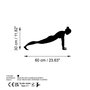 Wallity Yoga 7 Escultura de pared de metal negra